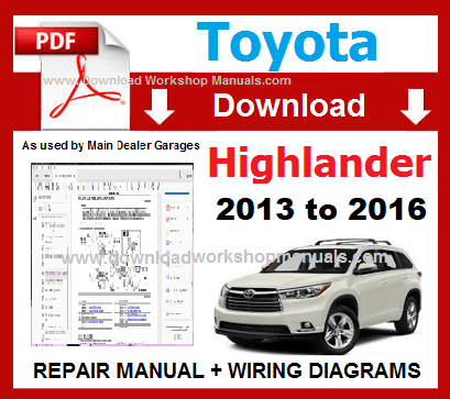 Toyota Highlander Workshop Repair Manuals